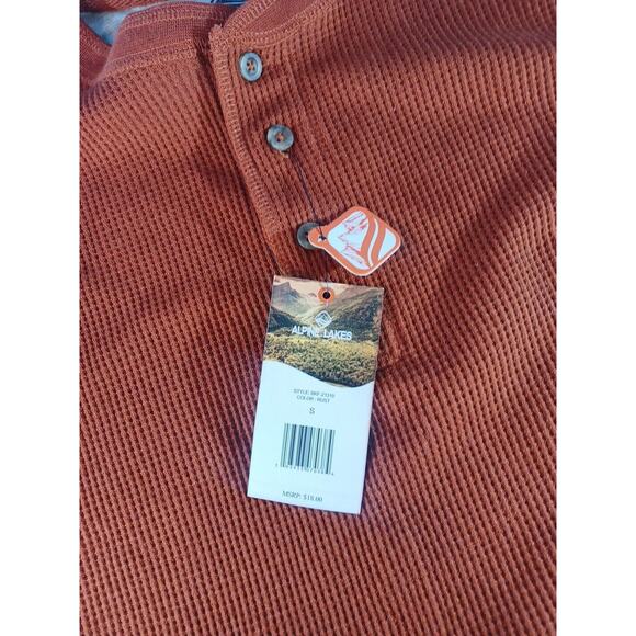 Alpine Lakes Mens Size Small Long Sleeve Rust Color NWTalpine lakesrust - Picture 3 of 4